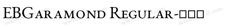 EBGaramond Regular字体转换